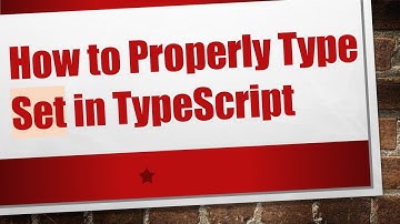 How to Properly Type Set in TypeScript