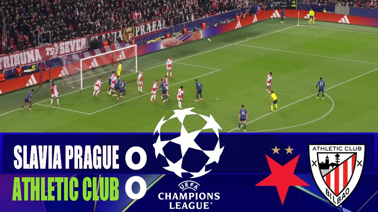 SLAVIA PRAGUE vs ATHLETIC BILBAO 0-0 | 2025 Champions League | Match ...