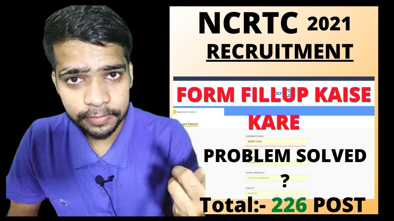 NCRTC FORM FILL UP KAISE KARE | HOW TO FILL NCRTC FORM 2021