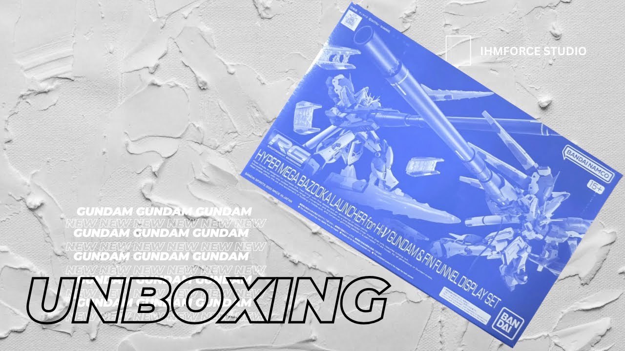 Unboxing RG Hyper Mega Bazooka Launcher for Hi-V Gundam & Fin Funnel Display Set