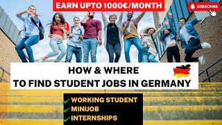 HOW TO FIND STUDENT JOBS IN GERMANY  | GAIN EXPERIENCE & EARN MONEY