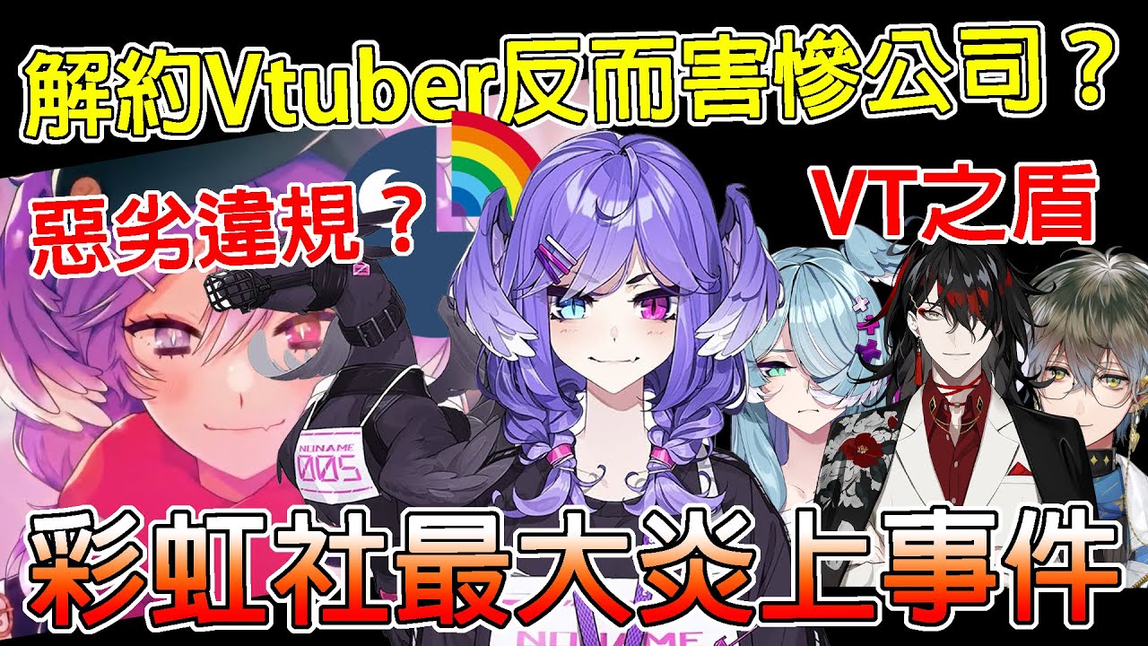 彩虹社開除人氣Vtuber竟造成股票大跌廠商解約？簡單了解彩虹社EN解約Selen Tatsuki事件，最後竟推出Vtuber之盾？！｜VTUBER事件｜VTUBER｜彩虹社EN