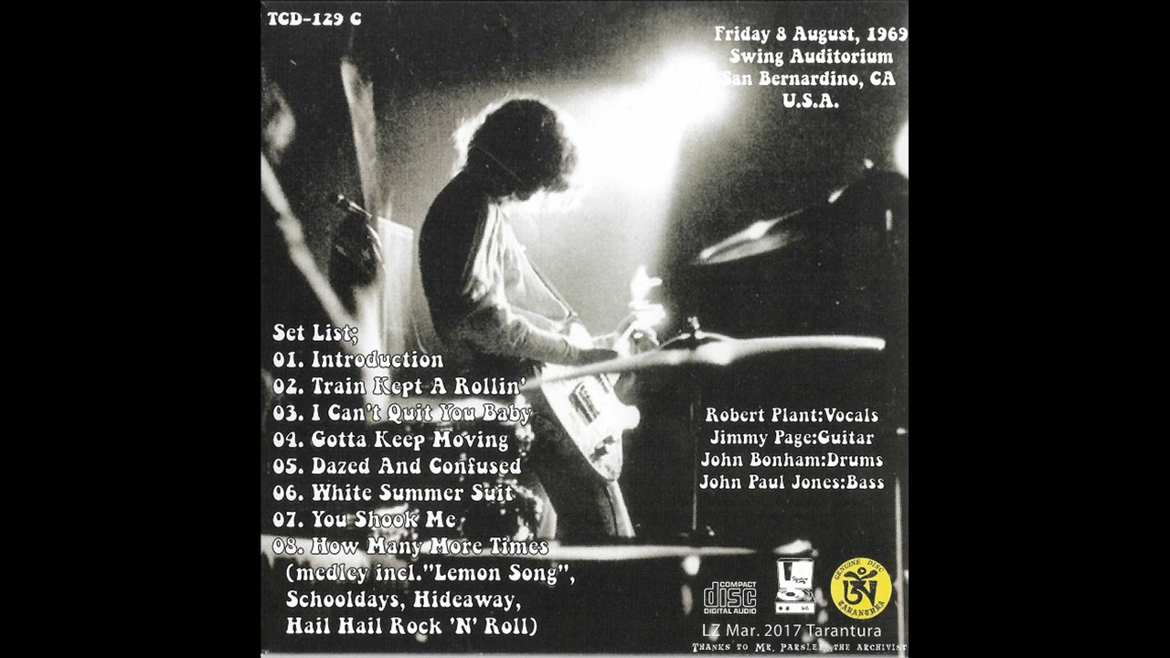 Led Zeppelin live in San Bernardino 8th August 1969 - YouTube