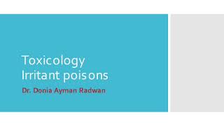 Irritant poisons نظرى