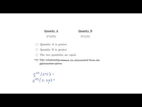 Comparing Terms with Very Large Exponents (GRE Quantitative/Math Practice)