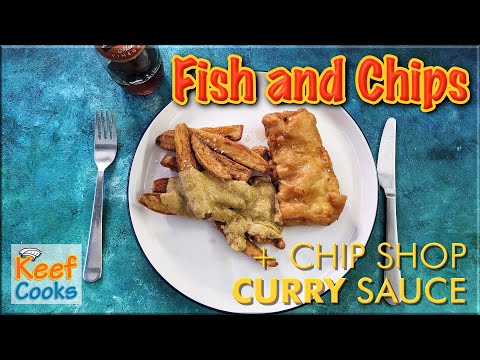 Fish and Chips with Fish Shop Curry Sauce