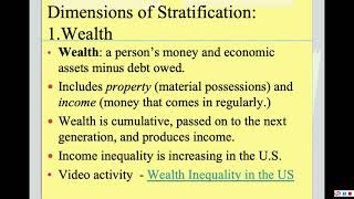 Soc 101 Stratification and Poverty Lecture Part 1