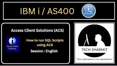 DB2 Sql scripts using ACS | access client solutions |  as400 tutorial for beginners  english| Sql |