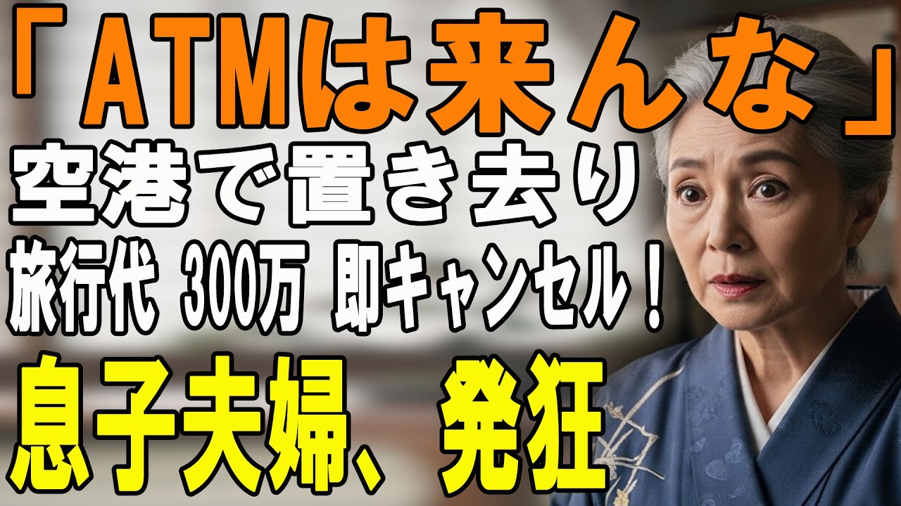 空港で「ATMは留守番ｗ」と置き去りにされた私→直後に300万のパリ旅行を全キャンセルした結果ｗｗ 嫁「飛行機に乗れない！」私「他人なのでｗ」→ 息子夫婦の哀れな末路がこちら…【60代以上の方へ】