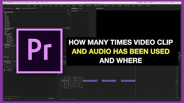 Premiere Pro CC - How many times a video clip and audio has been used and where - Metadata Display