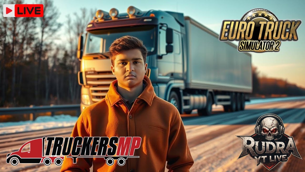 TRUCKERSMP LIVE | ETS2 LIVE | HINDI GAMEPLAY | INDIAN CARRIERS | RUDRA YT LIVE 