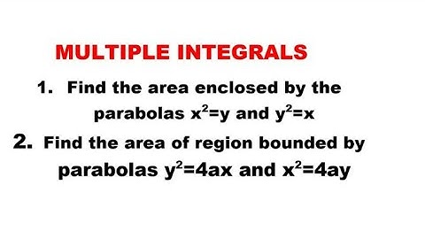 Area Enclosed by the parabolas - Multiple Integrals