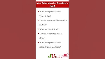 do you know these JUnit Interview Questions #Junit #java