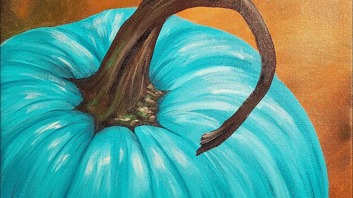 How to paint a Turquoise Pumpkin | LIVE Acrylic Pa...