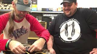 Shane and I install some pickguards.