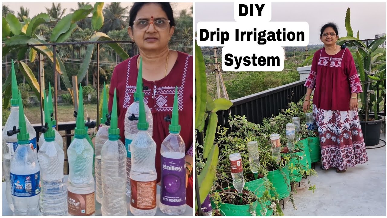 DIY Homemade Drip Irrigation System with waste plastic bottles/Simple ...