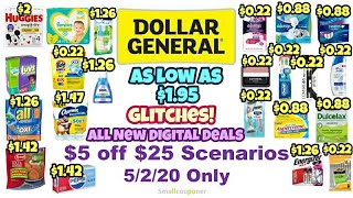Dollar General $5 off $25 5\/2\/20! All Digital Deals! Glitch!