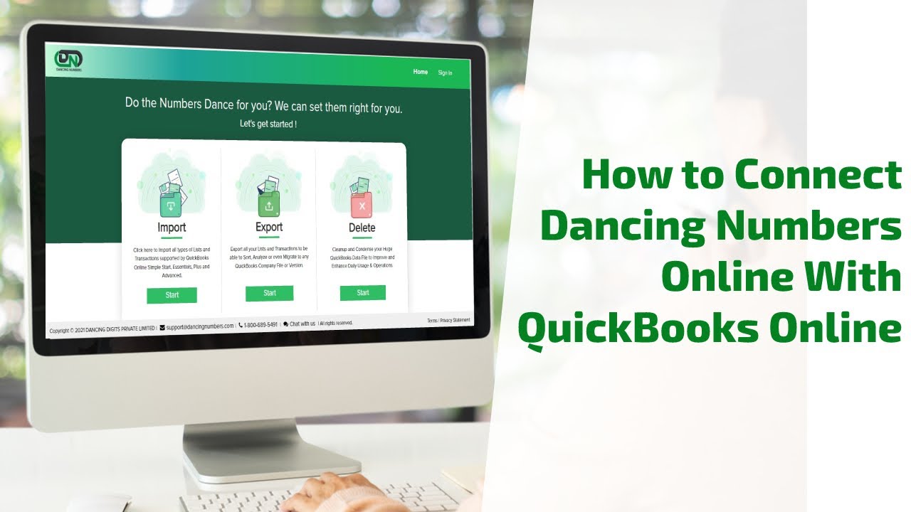 How to Connect Dancing Numbers Online With QuickBooks Online?