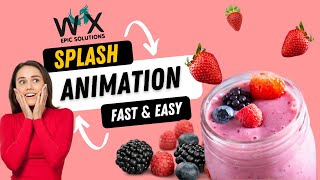 Splash animation for Wix website