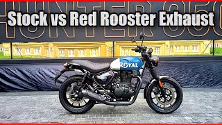 RE Hunter 350 Stock vs Red Rooster Performance Exhaust - Exhaust Note Comparison