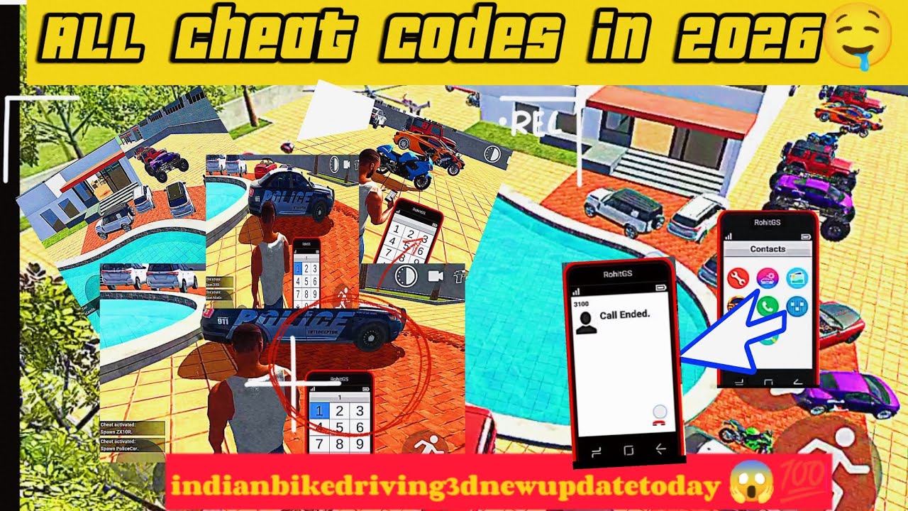 FINALLY NEW UPDATE ALL NEW CHEATS CODE - INDIAN BIKES DRIVING 3D (2026)|ALL CHEAT CODES😱💯