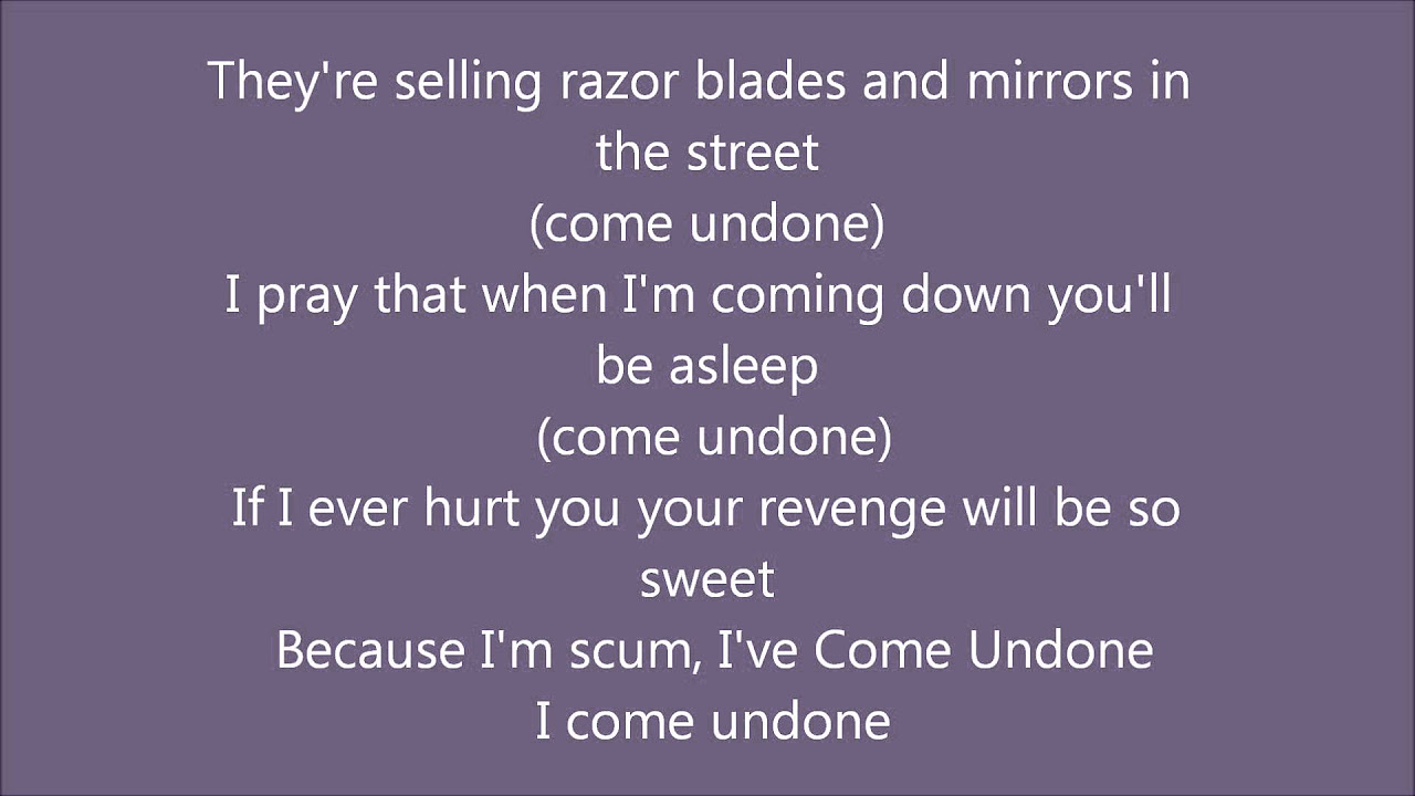 Come Undone- Cover