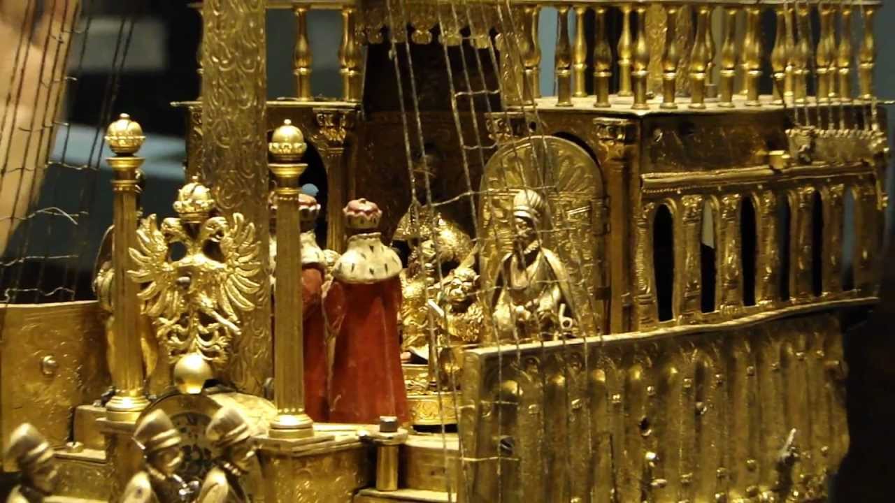 'Rolling ball' clock and The mechanical galleon in British Museum YouTube
