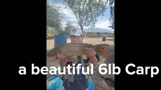 Carp Fishing at silverbell Lake Tucson Az finally caught one