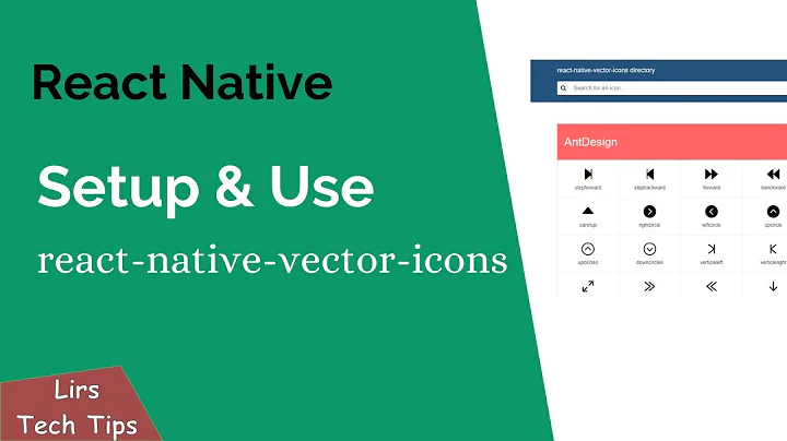 React Native: Setup & Use (react-native-vector-icons)