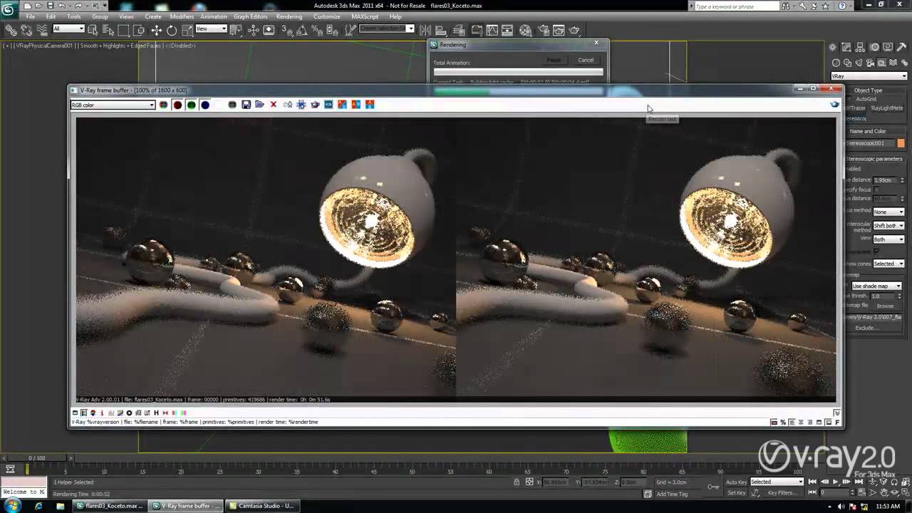 Vray 2 V-Ray 2.0 for 3ds Max - 스테레오스코픽 - YouTube
