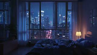 Soothing Rain Sounds in The City for Sleeping | Rain for Relax, Reduce Stress, Study