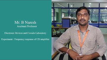 Frequency response of CD amplifier by Mr  B Naresh
