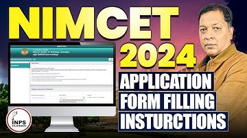 NIMCET 2024 Application Form Filling Instructions  | INPS Classes