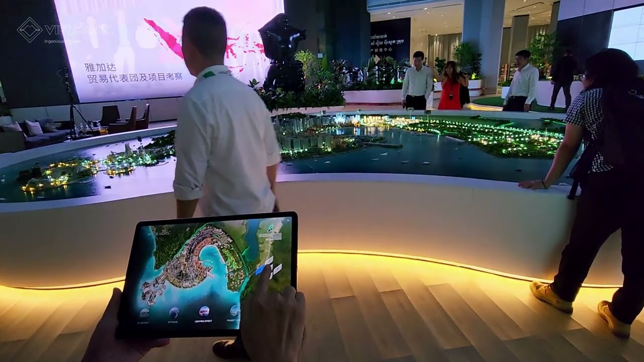 VIET MODEL | APPLY THE LIGHTING CONTROL SYSTEM MODEL BY TABLET ON THE BAY OF LIGHTS MODEL