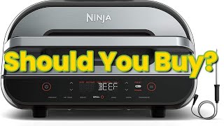 Ninja FG551 Foodi Smart XL 6-in-1 Indoor Grill with 4-Quart Air Fryer Roast Bake Dehydrate Broil