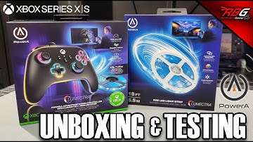 Unboxing & Testing PowerA Lumectra Controller + RGB LED Light Strip for Xbox Series X/S