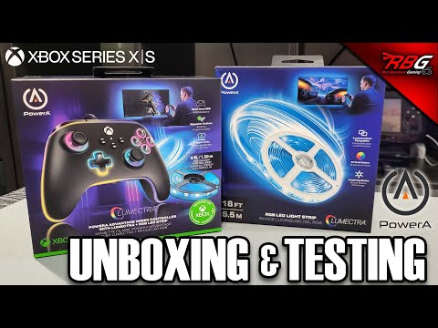 Unboxing & Testing PowerA Lumectra Controller + RGB LED Light Strip for  Xbox Series X/S 