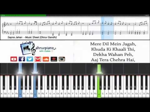 ♫ Sapna Jahan (Brothers) || Piano Tutorial + Sheet Music + MIDI With Lyrics