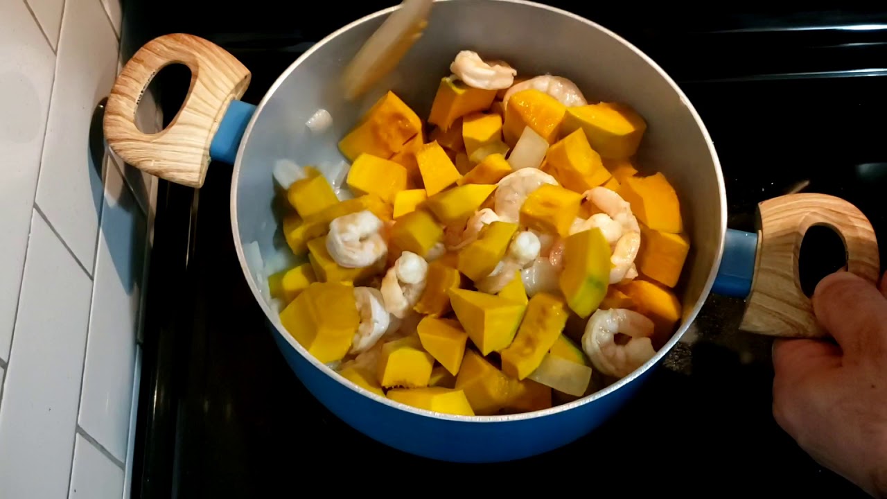 Kalabasa with okra, shrimp and coconut milk YouTube