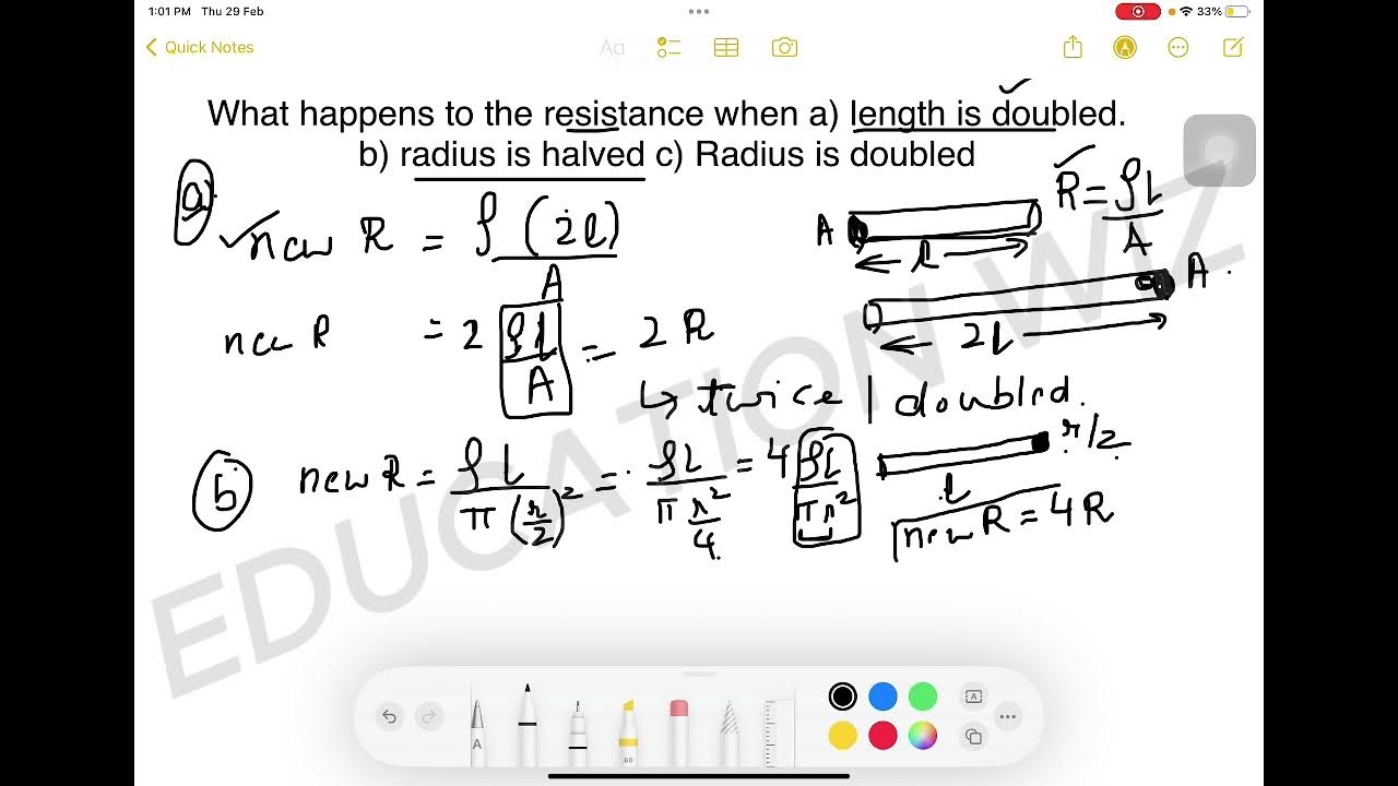 What Happens To The Resistance When A) Length Is Doubled. B) Radius What Happens To The Resistance When A) Length Is Doubled. B) Radius
