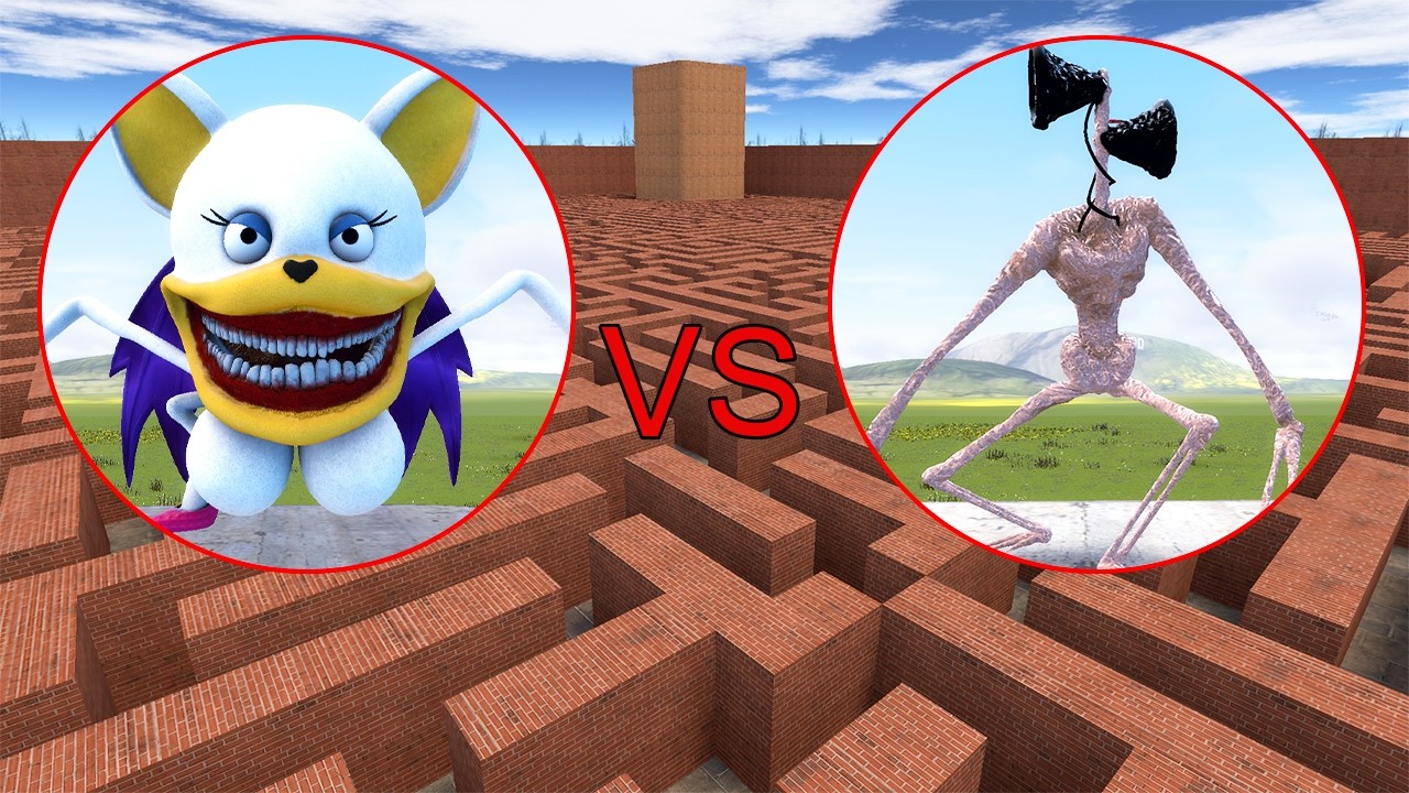 SONIC TAPE VS SCP-096 VS SIREN HEAD IN GARRYS MOD!