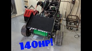 600cc Micro Sprint Car Final Dyno Pull! 140 Horsepower!