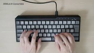 Majestouch MINILA-R Convertible Typing Test - YouTube