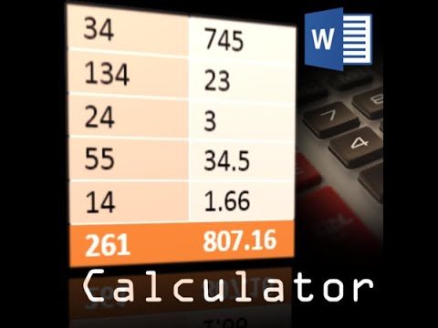 Video: Word'de nasıl hesaplarsınız?