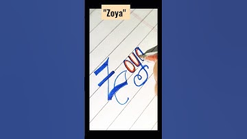 "Zoya" beautiful name in cursive handwriting #calligraphy #names #cursivewriting #art