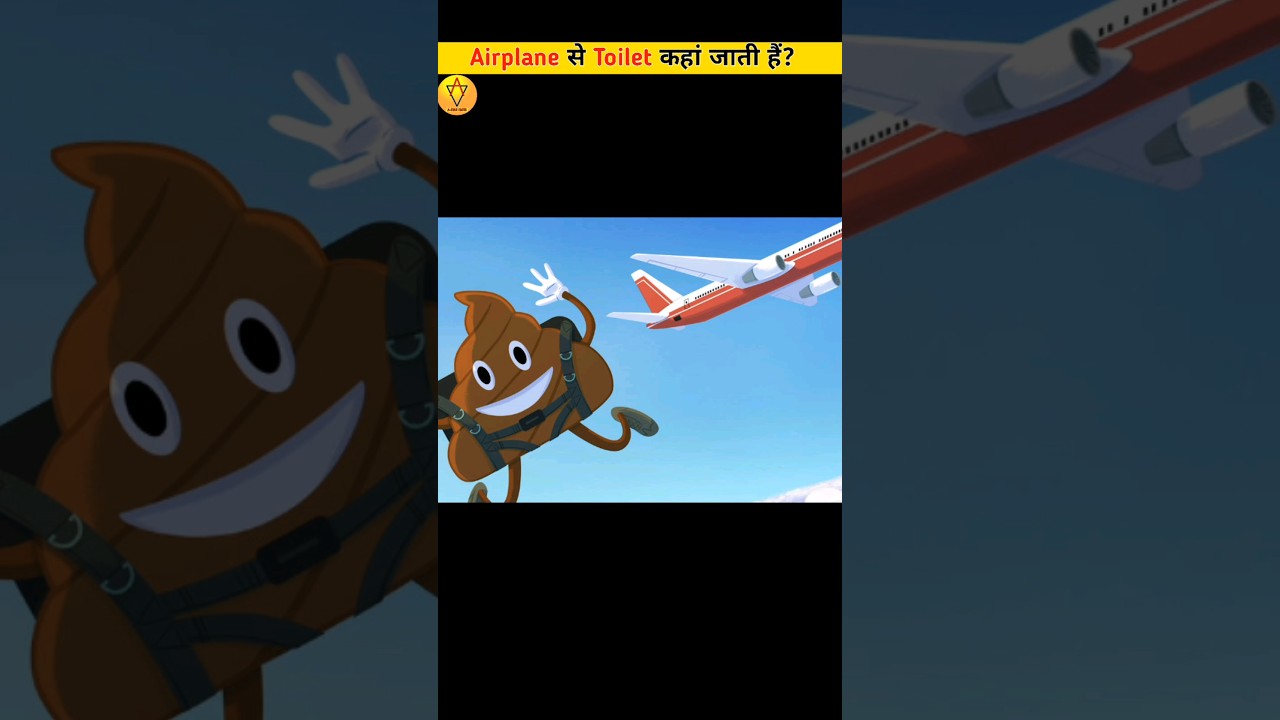 Airplane से Toilet कहां जाती हैं? #ytshorts #interesting #airplane