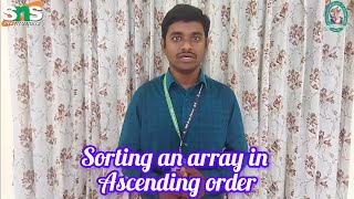 Sorting an array in Ascending Order  l Microprocessor 8086 l SNS Institutions