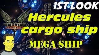 Elite Dangerous : Hercules Mega Ship Fly BY in Okinura system Elite Dangerous : Hercules Mega Ship Fly BY in Okinura system