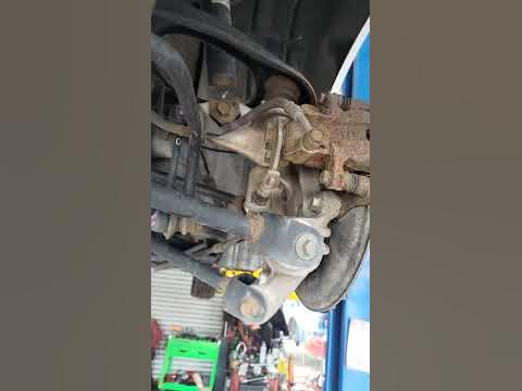 honda accord left park brake caliper stuck - YouTube