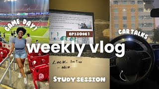 Im Back Weekly Vlog Game Day Study Session, Girl Chat
